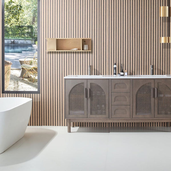 NARA 72” CHESNUT OAK BATHROOM VANITY