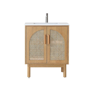 NARA 30” PECAN OAK BATHROOM VANITY