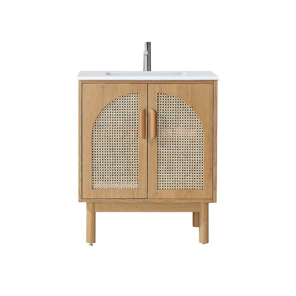 NARA 30” PECAN OAK BATHROOM VANITY