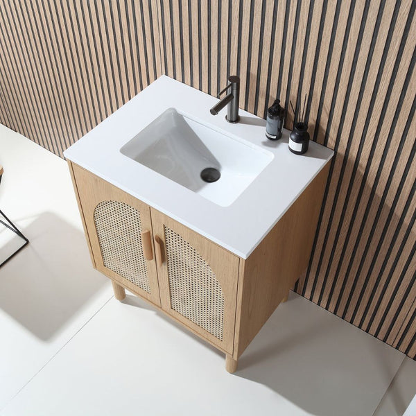 NARA 30” PECAN OAK BATHROOM VANITY