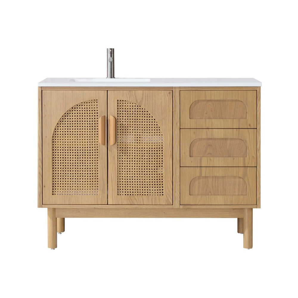 NARA 48” PECAN OAK BATHROOM VANITY