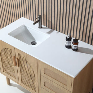 NARA 48” PECAN OAK BATHROOM VANITY