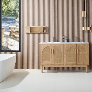NARA 60” PECAN OAK BATHROOM VANITY