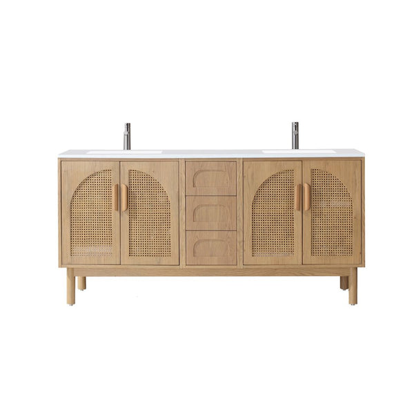 NARA 72” PECAN OAK BATHROOM VANITY