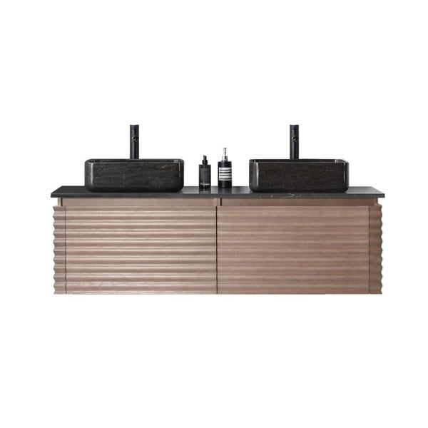 OCALA 60” CHESTNUT DOUBLE SINK BATHROOM VANITY