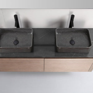 OCALA 60” CHESTNUT DOUBLE SINK BATHROOM VANITY