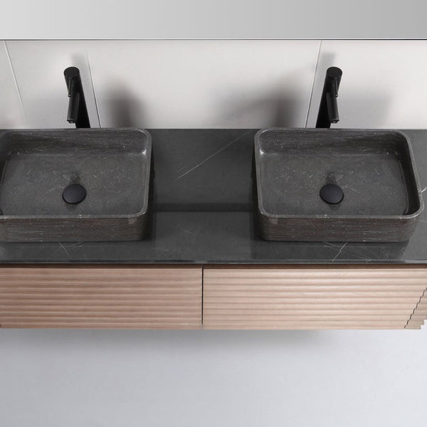 OCALA 60” CHESTNUT DOUBLE SINK BATHROOM VANITY