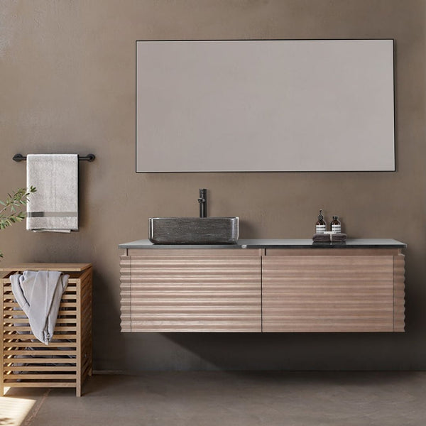 OCALA 60” CHESTNUT LEFT SINK BATHROOM VANITY