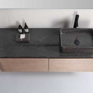 OCALA 60” CHESTNUT RIGHT SINK BATHROOM VANITY