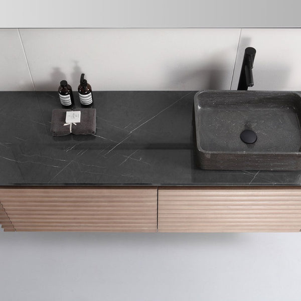 OCALA 60” CHESTNUT RIGHT SINK BATHROOM VANITY