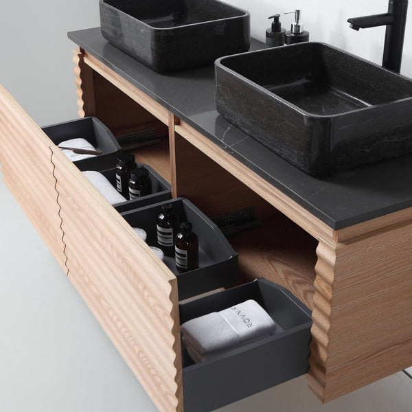 OCALA 60” MAPLE DOUBLE SINK BATHROOM VANITY