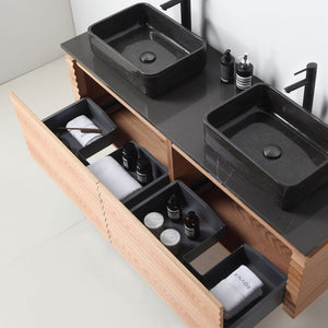 OCALA 60” MAPLE DOUBLE SINK BATHROOM VANITY