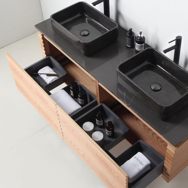 OCALA 60” MAPLE DOUBLE SINK BATHROOM VANITY