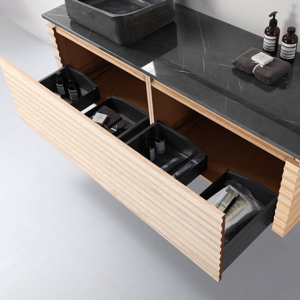 OCALA 60” MAPLE LEFT SINK BATHROOM VANITY