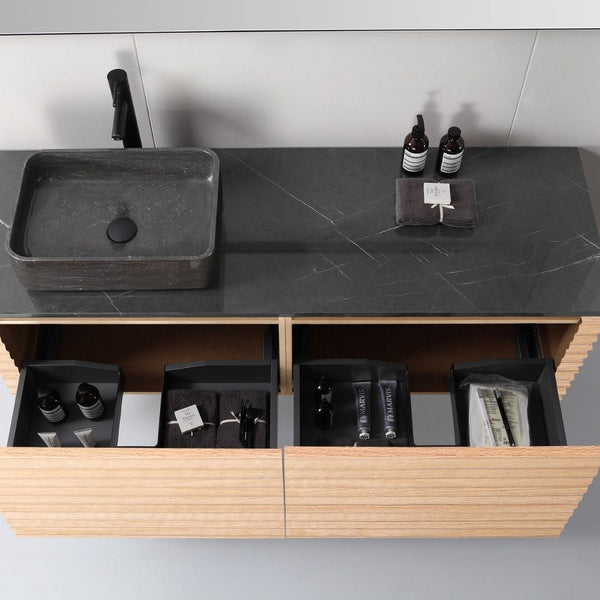 OCALA 60” MAPLE LEFT SINK BATHROOM VANITY