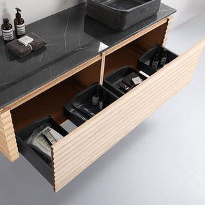 OCALA 60” MAPLE RIGHT SINK BATHROOM VANITY