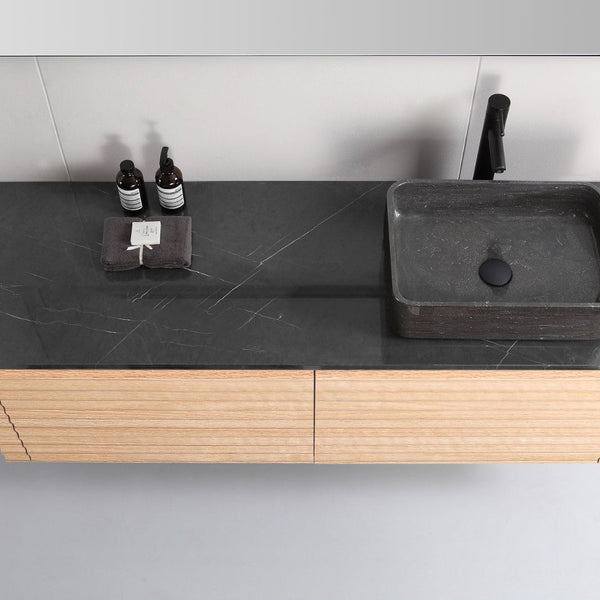 OCALA 60” MAPLE RIGHT SINK BATHROOM VANITY