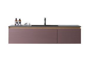 OSLO 60” CARAMEL/WHITEWASH BATHROOM VANITY
