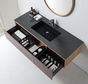 OSLO 60” CARAMEL/WHITEWASH BATHROOM VANITY