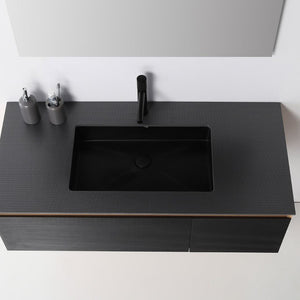 OSLO 48” MATTE BLACK/WHITEWASH BATHROOM VANITY