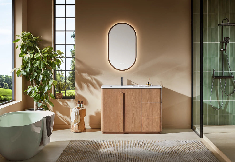 PARMA 48” NATURAL TEAK BATHROOM VANITY