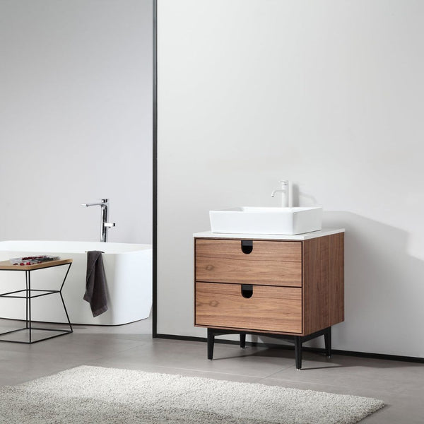 PORTREE 30” WALNUT BATHROOM VANITY
