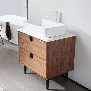 PORTREE 30” WALNUT BATHROOM VANITY