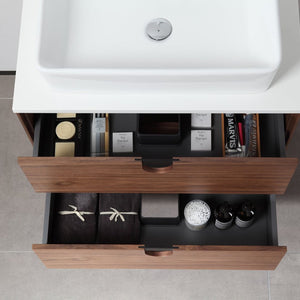 PORTREE 30” WALNUT BATHROOM VANITY