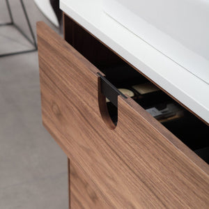 PORTREE 30” WALNUT BATHROOM VANITY