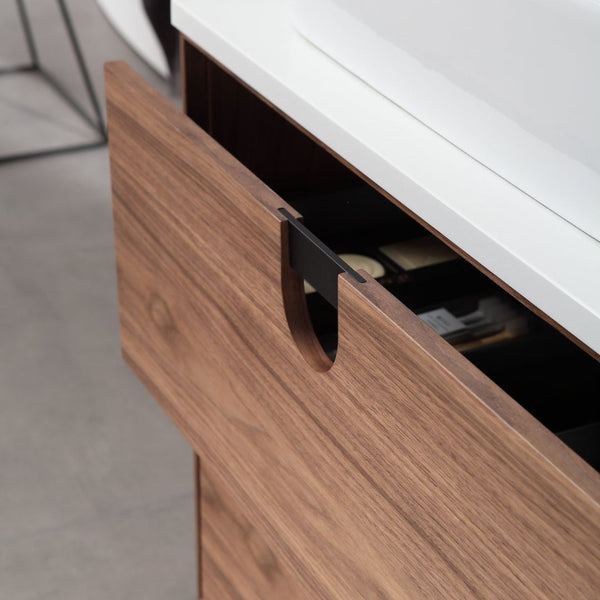 PORTREE 30” WALNUT BATHROOM VANITY