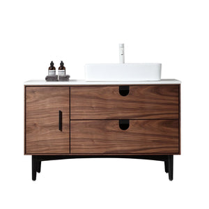 PORTREE 48” WALNUT BATHROOM VANITY