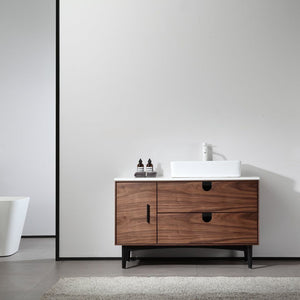 PORTREE 48” WALNUT BATHROOM VANITY
