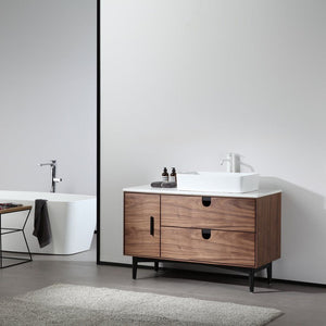 PORTREE 48” WALNUT BATHROOM VANITY