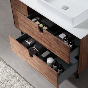PORTREE 48” WALNUT BATHROOM VANITY