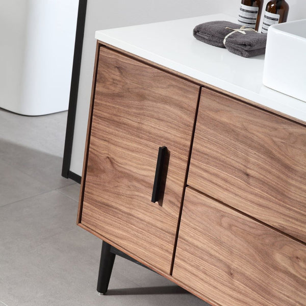 PORTREE 48” WALNUT BATHROOM VANITY