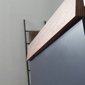 RONDA 55” DARK BLUE WALL AND WALNUT BATHROOM VANITY
