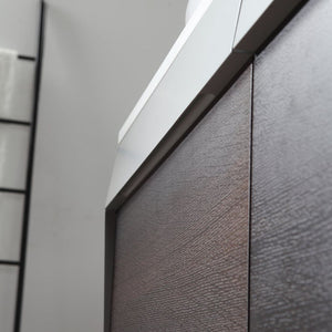 RONDA 55” SMOKE GRAY OAK WALL BATHROOM VANITY