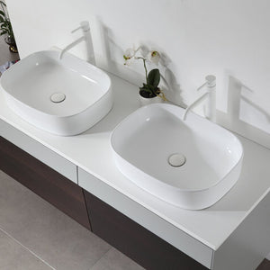 RONDA 55” SMOKE GRAY OAK WALL BATHROOM VANITY