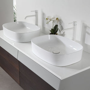 RONDA 55” SMOKE GRAY OAK WALL BATHROOM VANITY