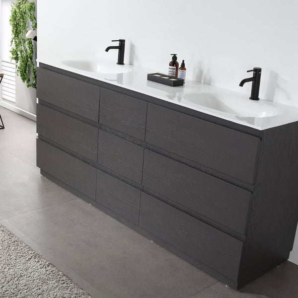 ROTHENBURG 72” CHARCOAL BATHROOM VANITY