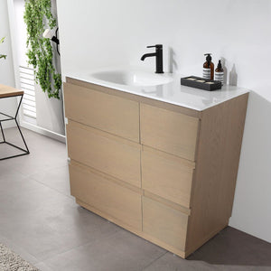 ROTHENBURG 42” GOLDEN OAK BATHROOM VANITY