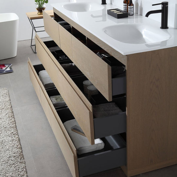 ROTHENBURG 72” GOLDEN OAK BATHROOM VANITY