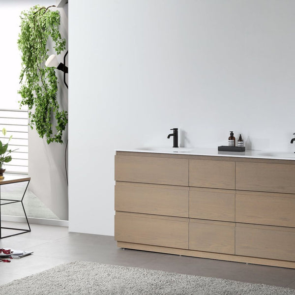 ROTHENBURG 72” GOLDEN OAK BATHROOM VANITY