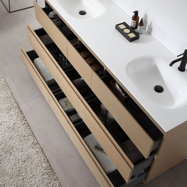 ROTHENBURG 72” GOLDEN OAK BATHROOM VANITY