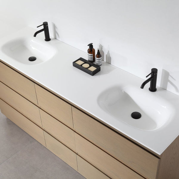 ROTHENBURG 72” GOLDEN OAK BATHROOM VANITY