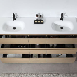 ROTHENBURG 72” GOLDEN OAK BATHROOM VANITY