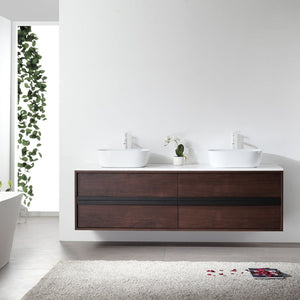 SINTRA 72” DARK WALNUT BATHROOM VANITY