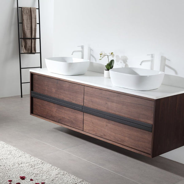 SINTRA 72” DARK WALNUT BATHROOM VANITY