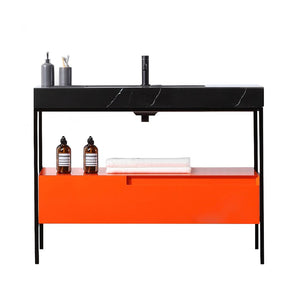 TEXEL 42” RED AMBER AND BLACK BATHROOM VANITY