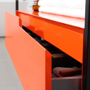 TEXEL 42” RED AMBER AND BLACK BATHROOM VANITY